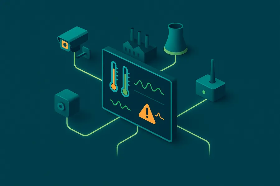 Illustrazione: Monitoraggio impianti e device in rete